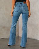 Ayla Super Stretch High Rise Flare Jeans