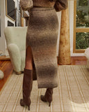 Cabin Bell Striped Knit Maxi Skirt