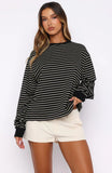 Touchdown Long Sleeve Tee Black Stripe