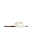 Kira Beaded Thong Sandals White