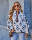 Lanei Aztec Print Half Zip Pullover
