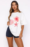 Treasured Memories Oversized Tee White