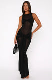Honeymoon Heart Maxi Dress Black