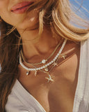 Beach Edge Layered Seashell Charm Necklace
