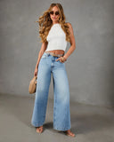 Throwback Origin Rigid High Rise Wide Leg Jeans