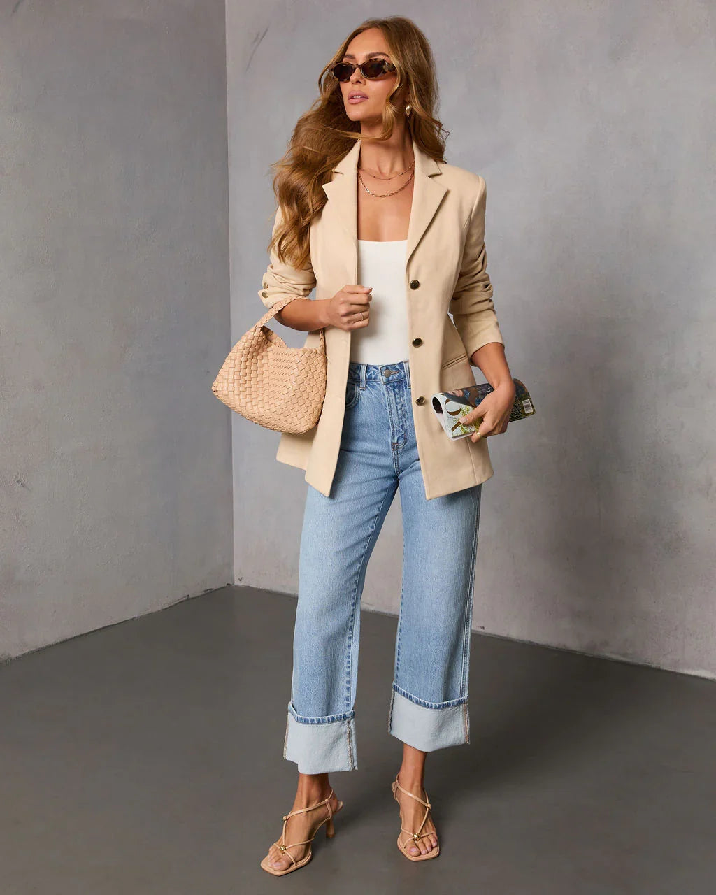 Pure Intent Faux Suede Blazer