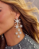 Midnight Orbit Star Dangle Earrings