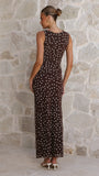 Janika Maxi Skirt Chocolate White Polka Dot