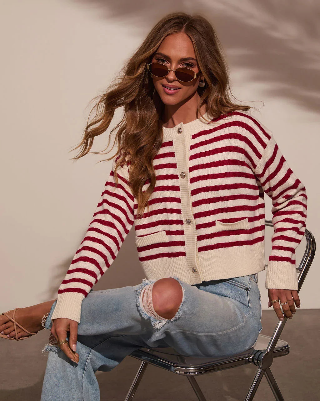 Kindred Coast Striped Knit Sweater
