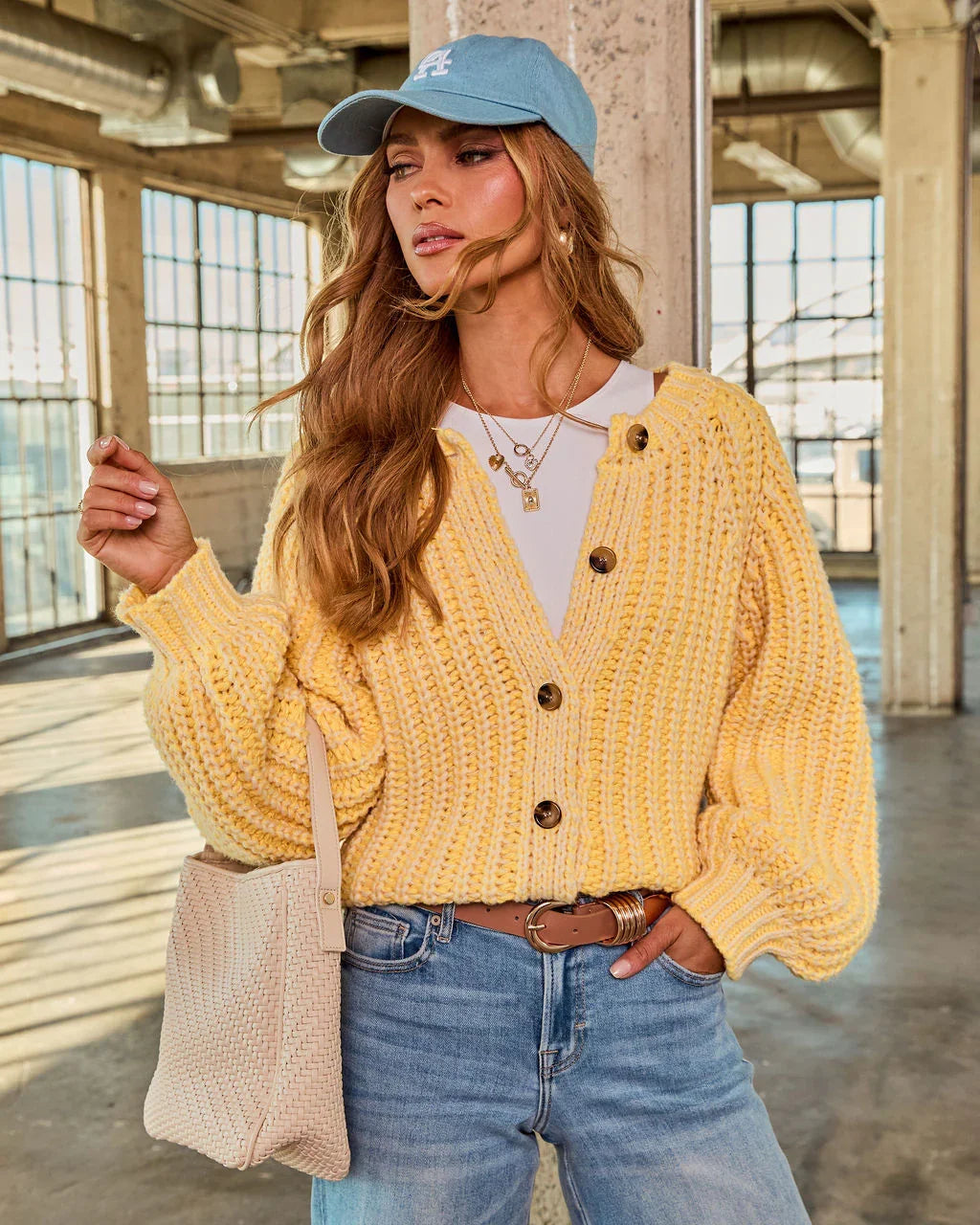 Elenie Chunky Ribbed Knit Cardigan