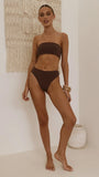 Tera Bandeau Crop Chocolate