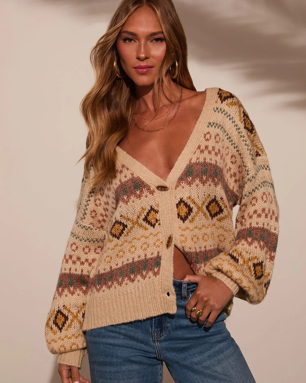 Dream Maker Abstract Knit Cardigan