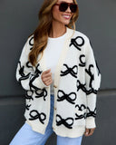 Dreamy Days Printed Bow Cardigan