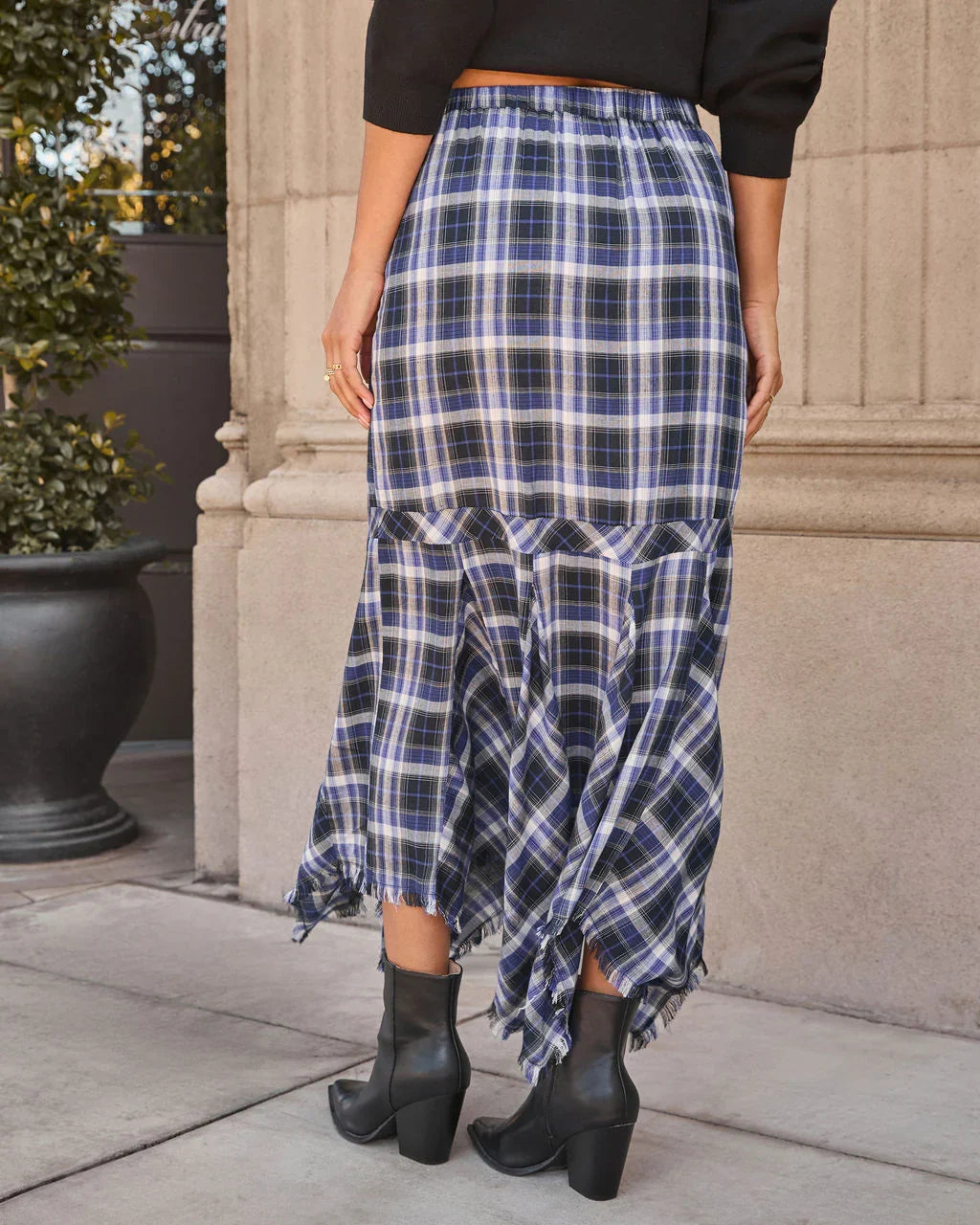 Nerida Plaid Maxi Skirt