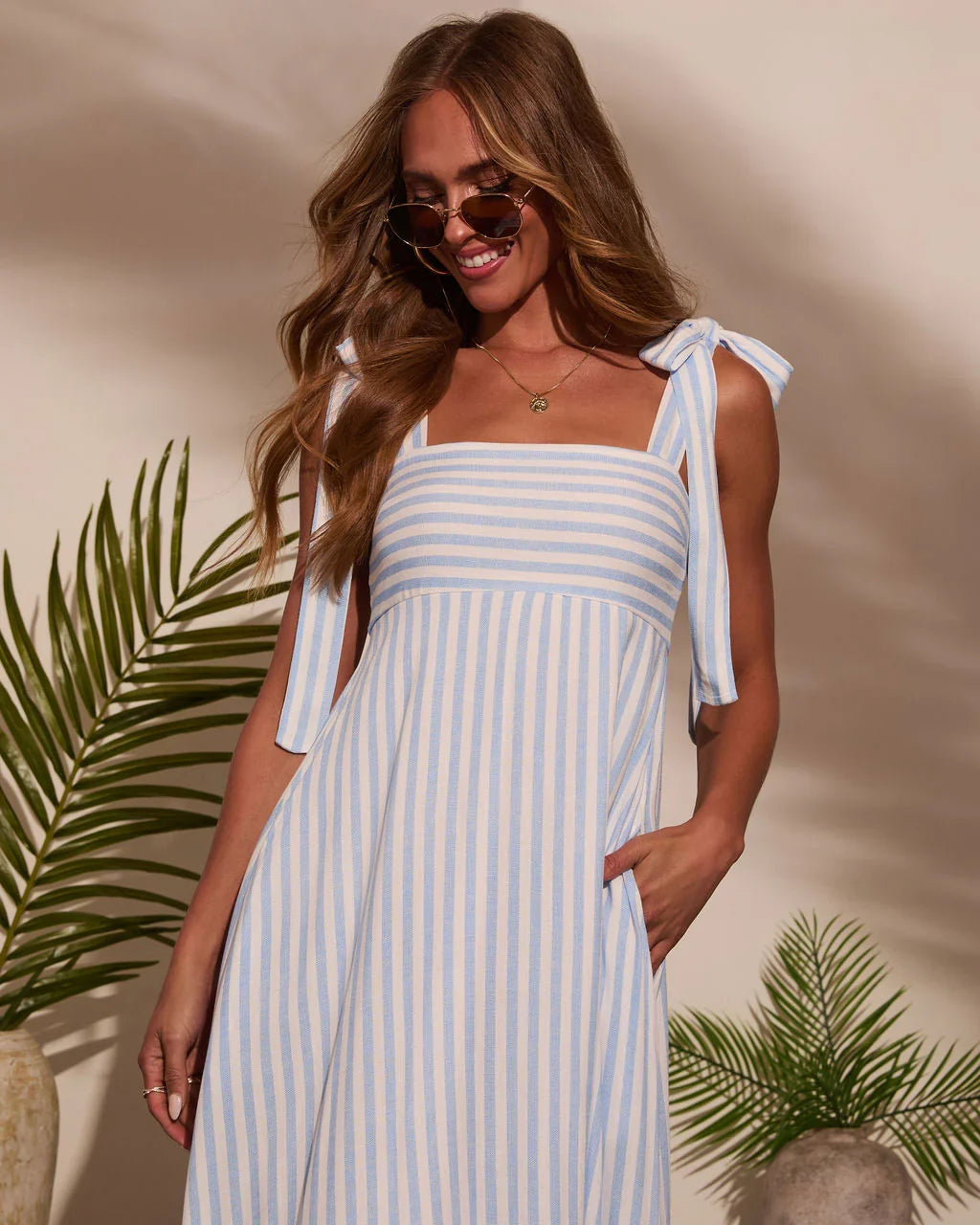 Colene Striped Maxi Dress
