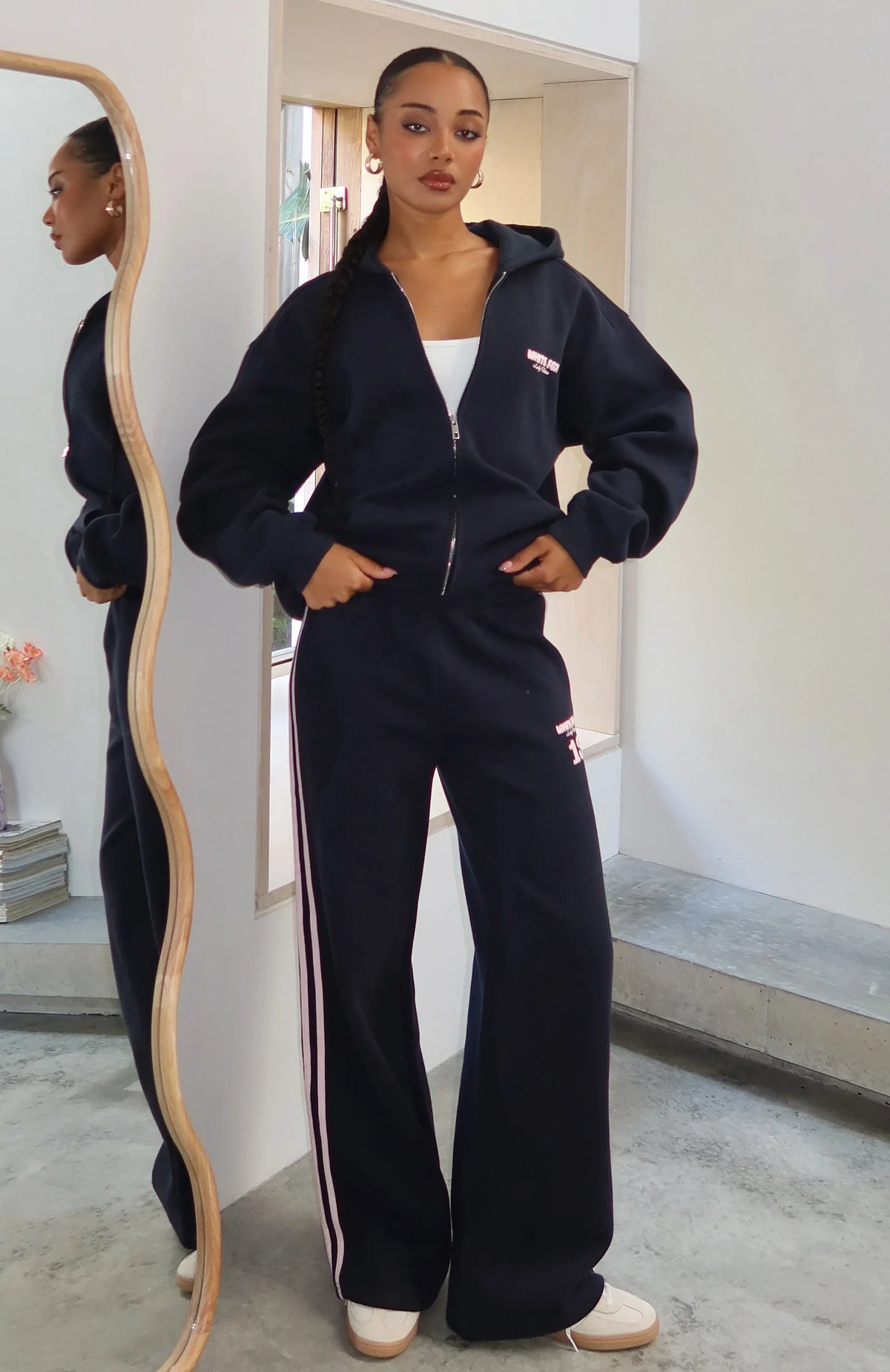 Lucky Thirteen Charise Wide Leg Sweatpants Navy