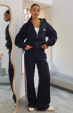 Lucky Thirteen Charise Wide Leg Sweatpants Navy