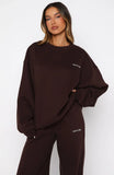 Test Drive Oversized Sweater Chocolate