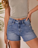 Luanna Distressed Denim Shorts