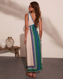 Coastal Current Striped Maxi Dress