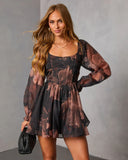 Nocturne Bloom Printed Mini Romper