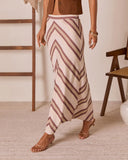 Tender Note Chevron Maxi Skirt