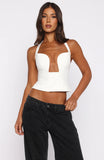 Heart On The Line Bustier Off White