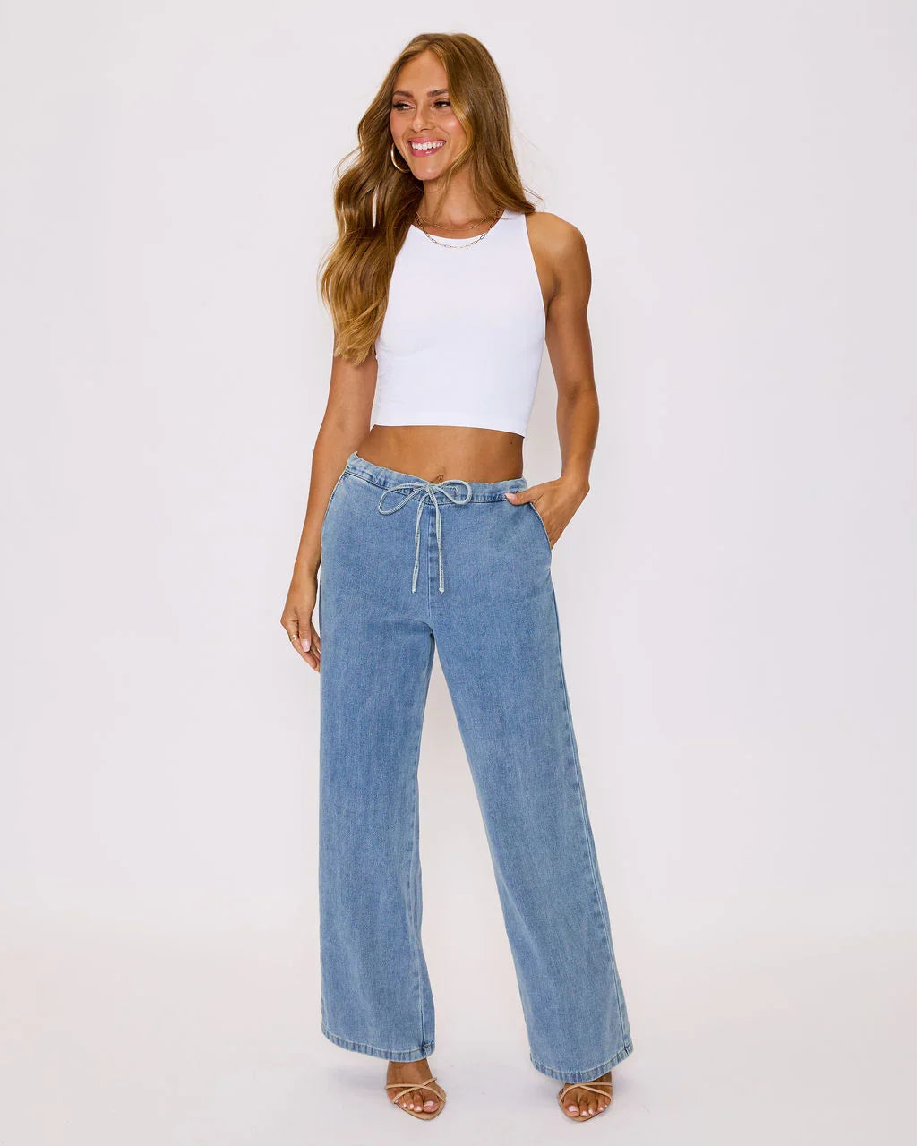 Sarah Drawstring Jeans