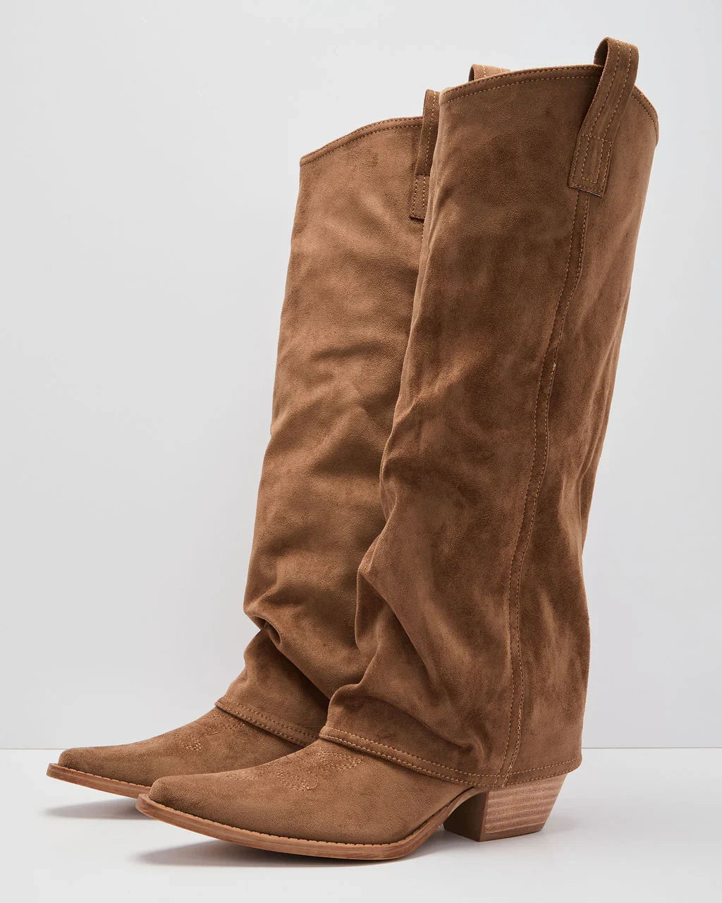 Kilee Western Suede Fold Over Boots