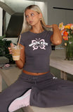Lucky Thirteen Audrina Baby Tee Volcanic
