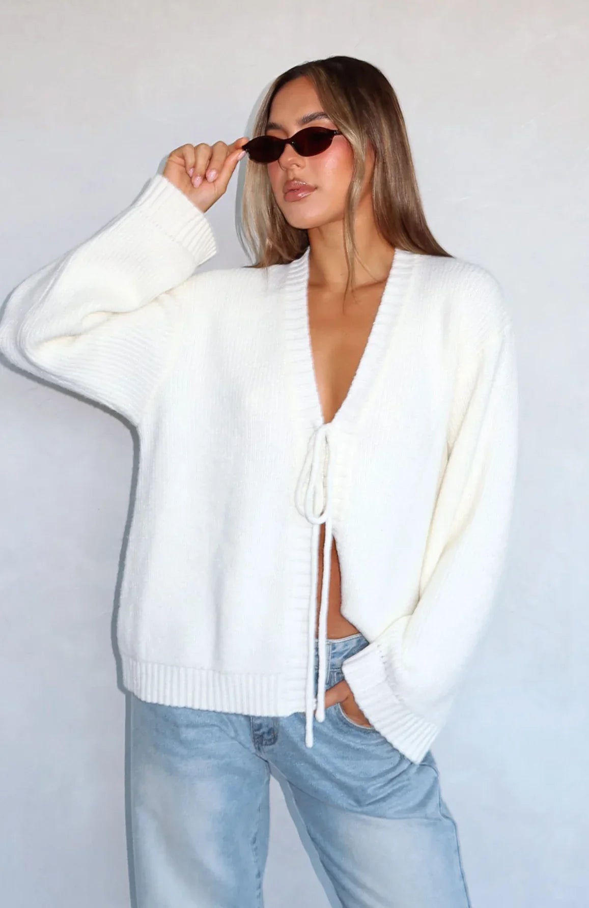 Flashback Knit Cardigan Off White