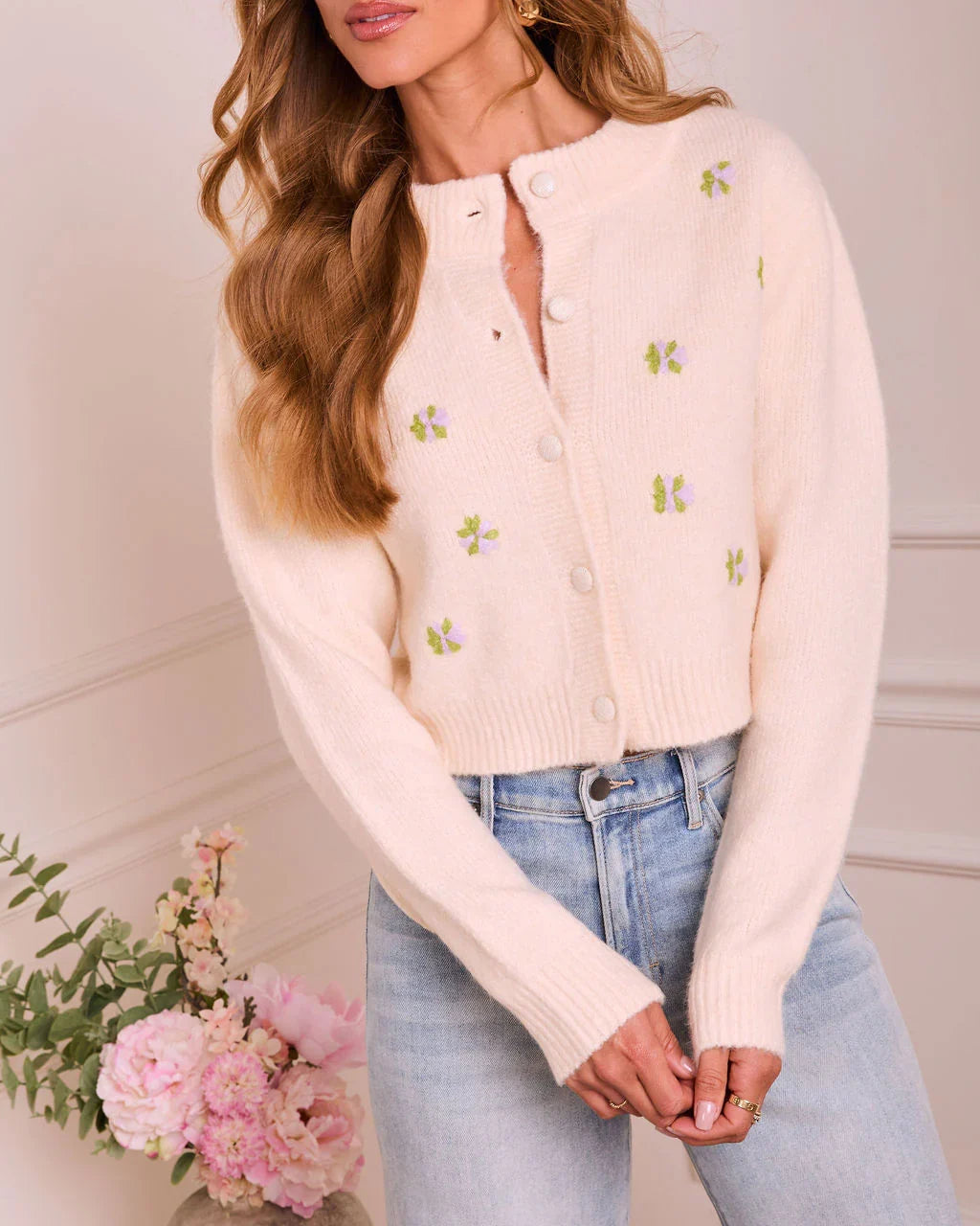 Honeybloom Orchard Knit Floral Sweater