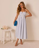 Liorah Front Tie Striped Maxi Dress