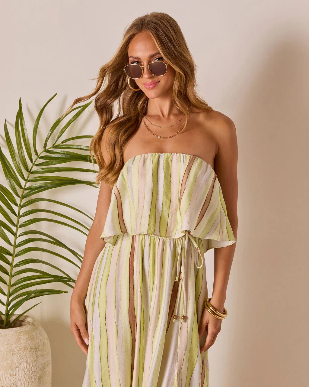 Meila Waist Tie Maxi Dress