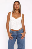 Moving Too Quick Bustier White