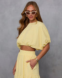 Liena Gauze Cropped Top