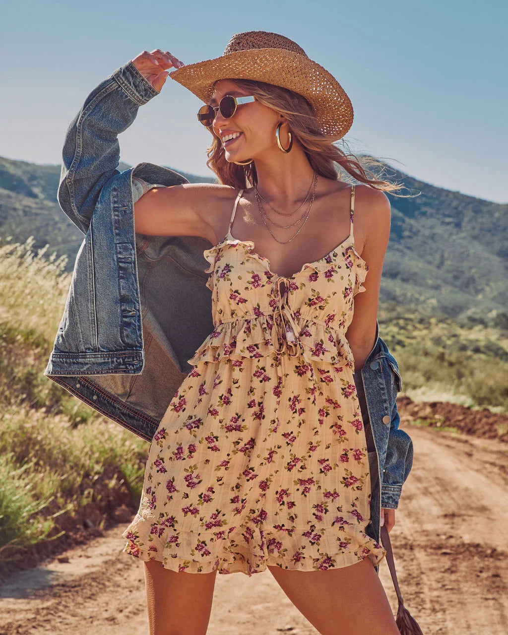 Rebel Bloom Ruffle Floral Romper