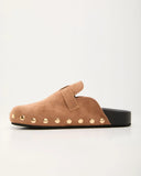 Telliah Faux Suede Studded Mule