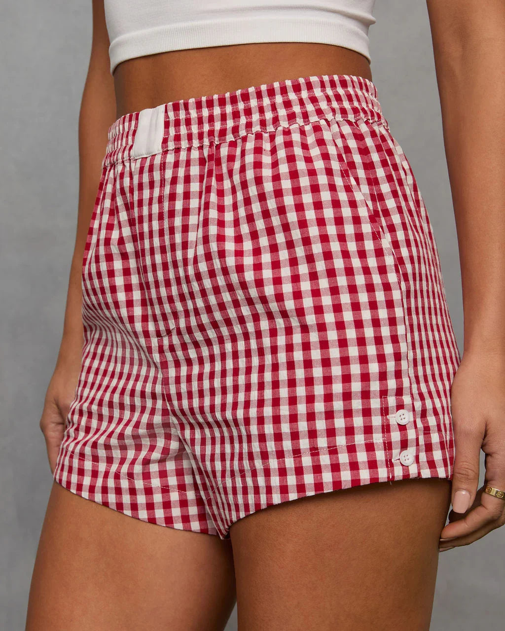 Rori Seersucker Checkered Shorts