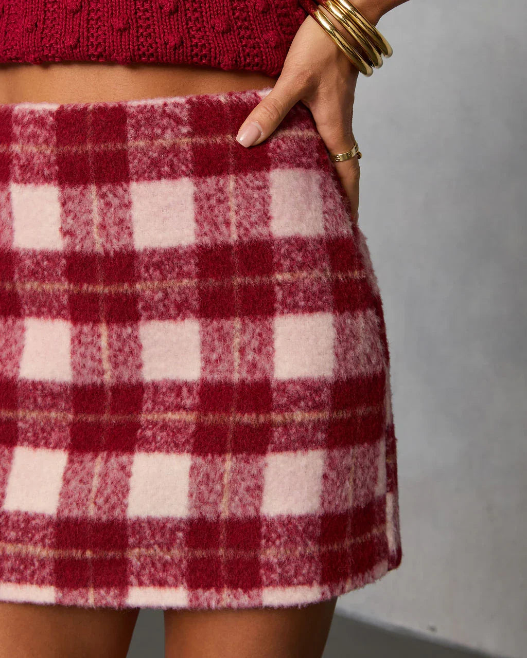 Imara Plaid Mini Skirt