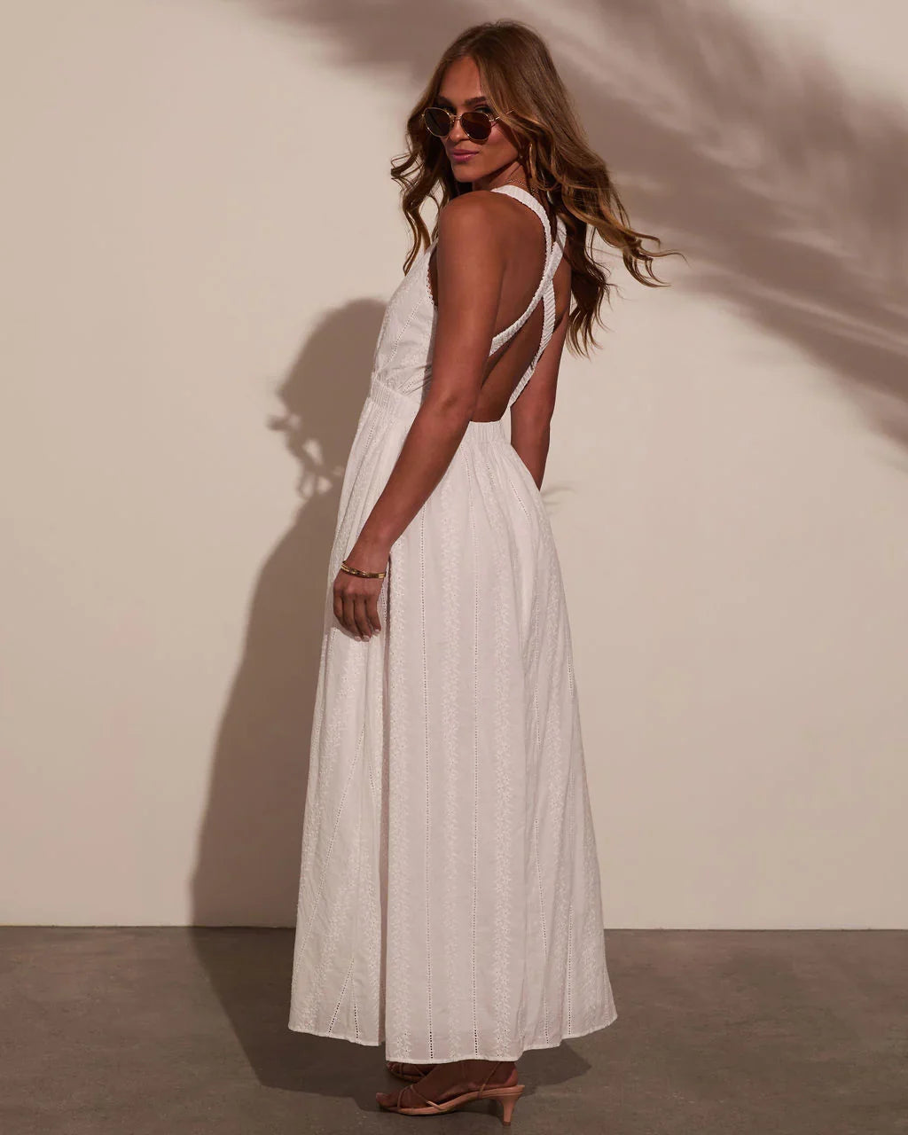Reyanne Eyelet Embroidered Maxi Dress