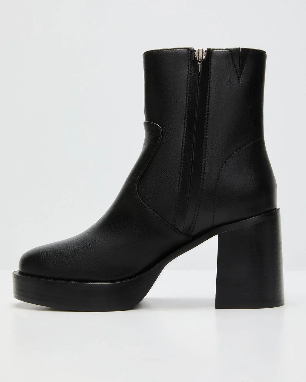 Roem Leather Platform Ankle Booties