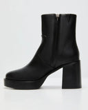 Roem Leather Platform Ankle Booties