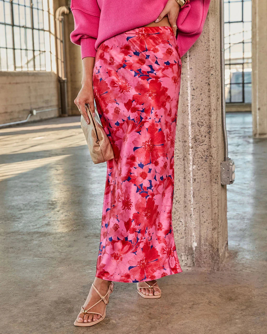 Bloom Again Printed Midi Skirt