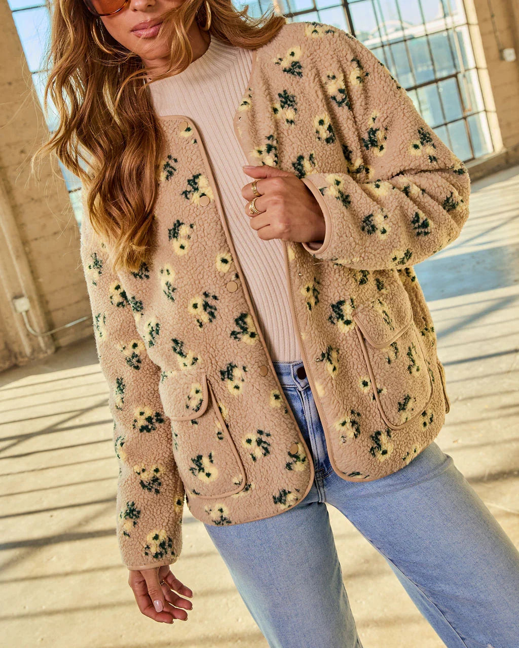 Belenda Print Fleece Jacket