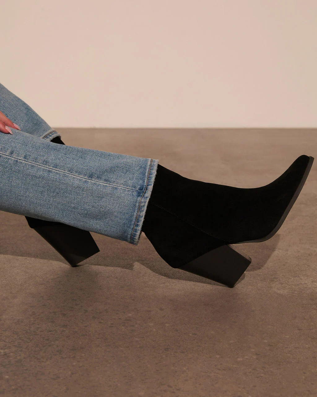 Rowyn Faux Suede Heeled Bootie