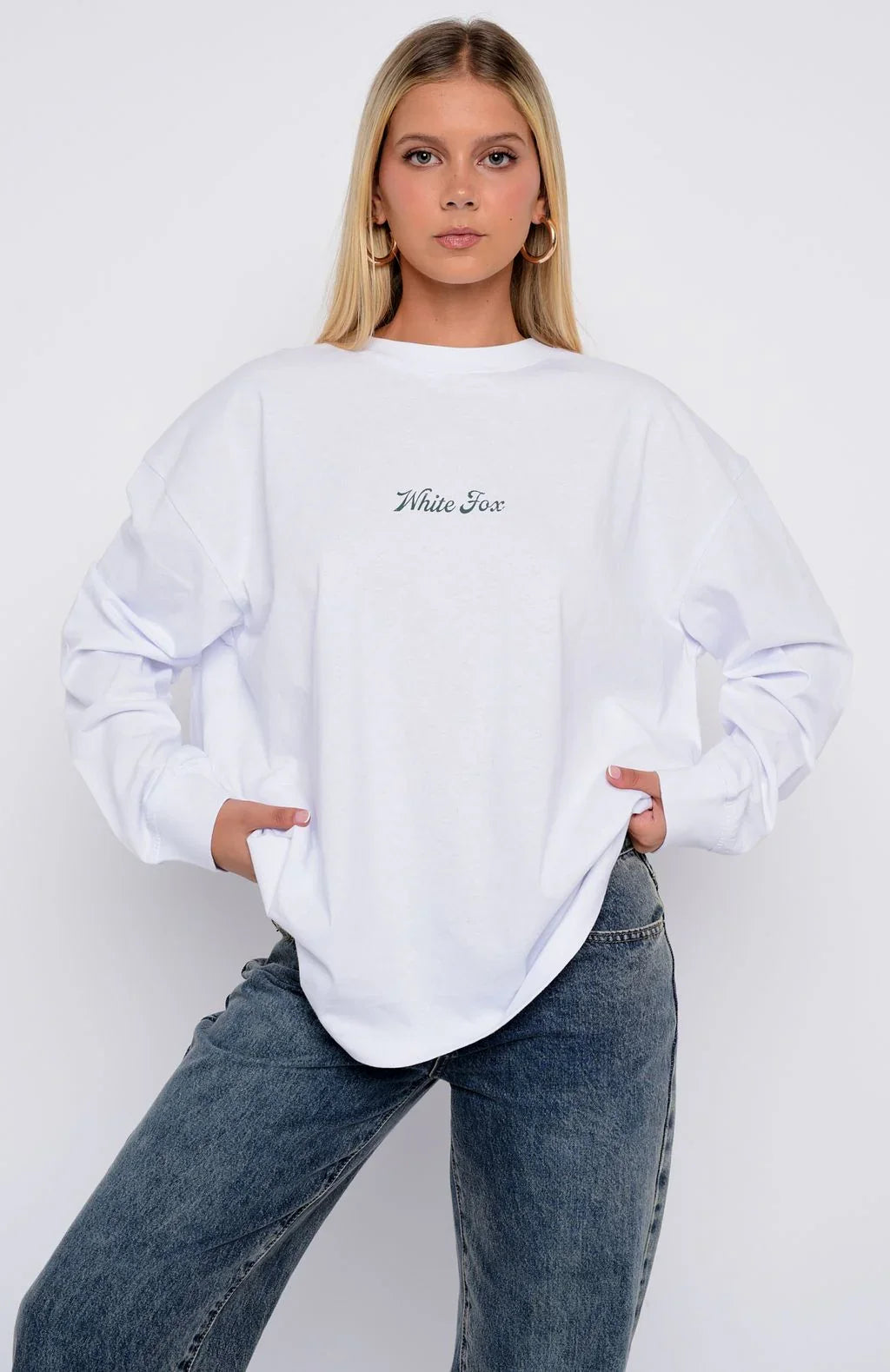 The Good Life Back Long Sleeve Tee White