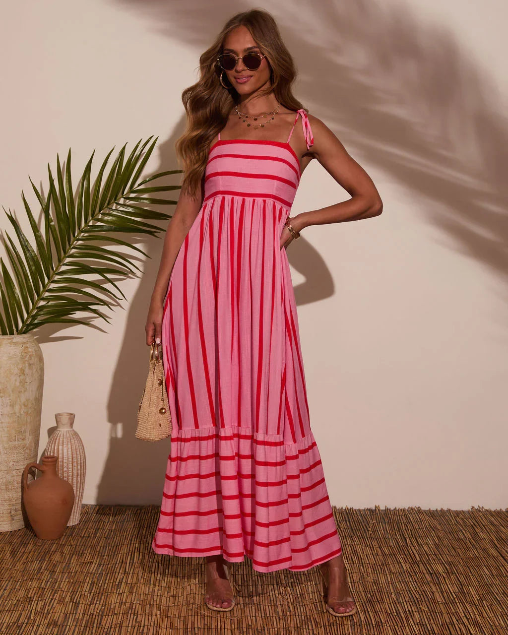Leima Striped Maxi Dress
