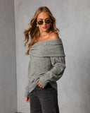 Snuggle Mode Off The Shoulder Sweater