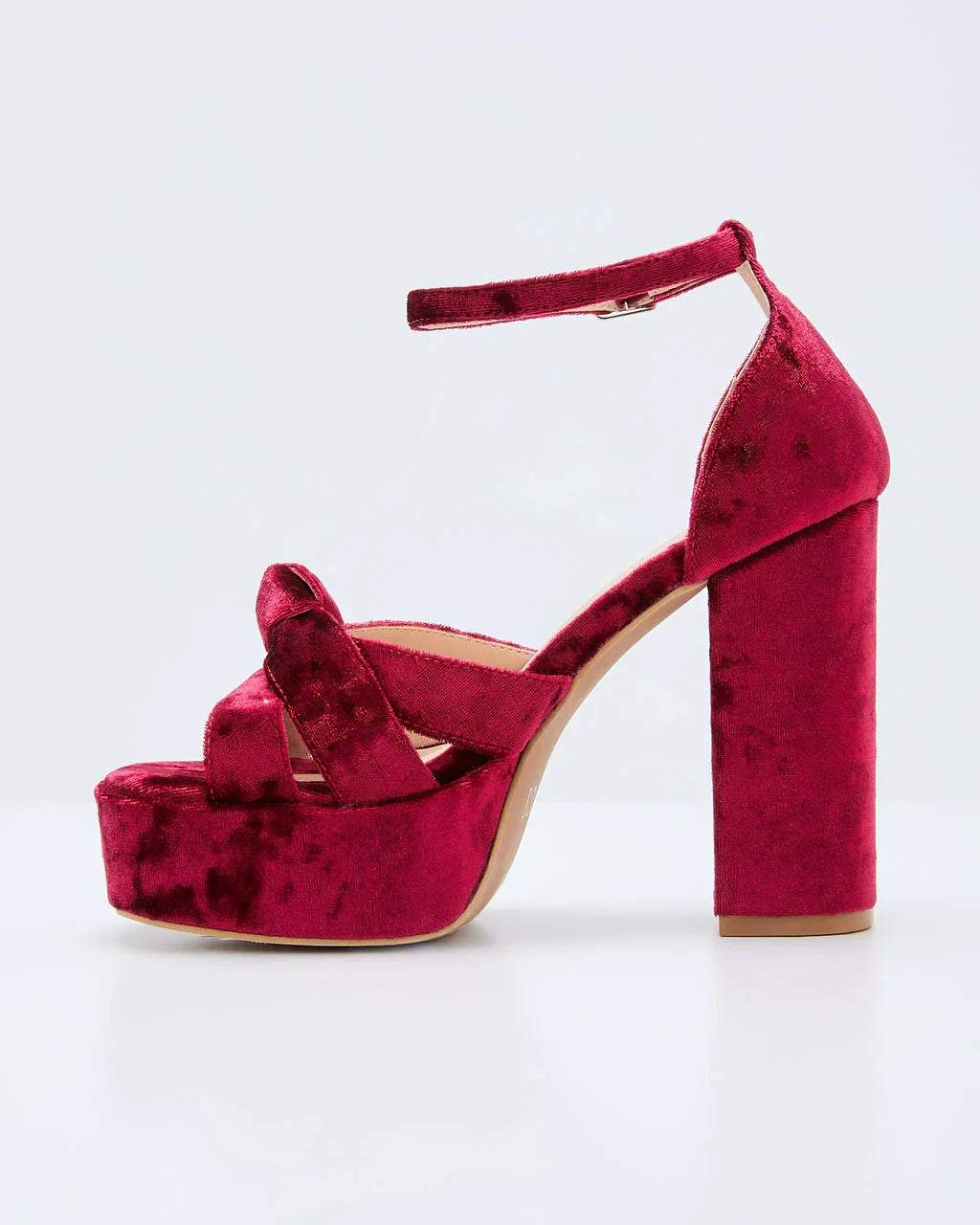 Evening Proper Velvet Platform Heels